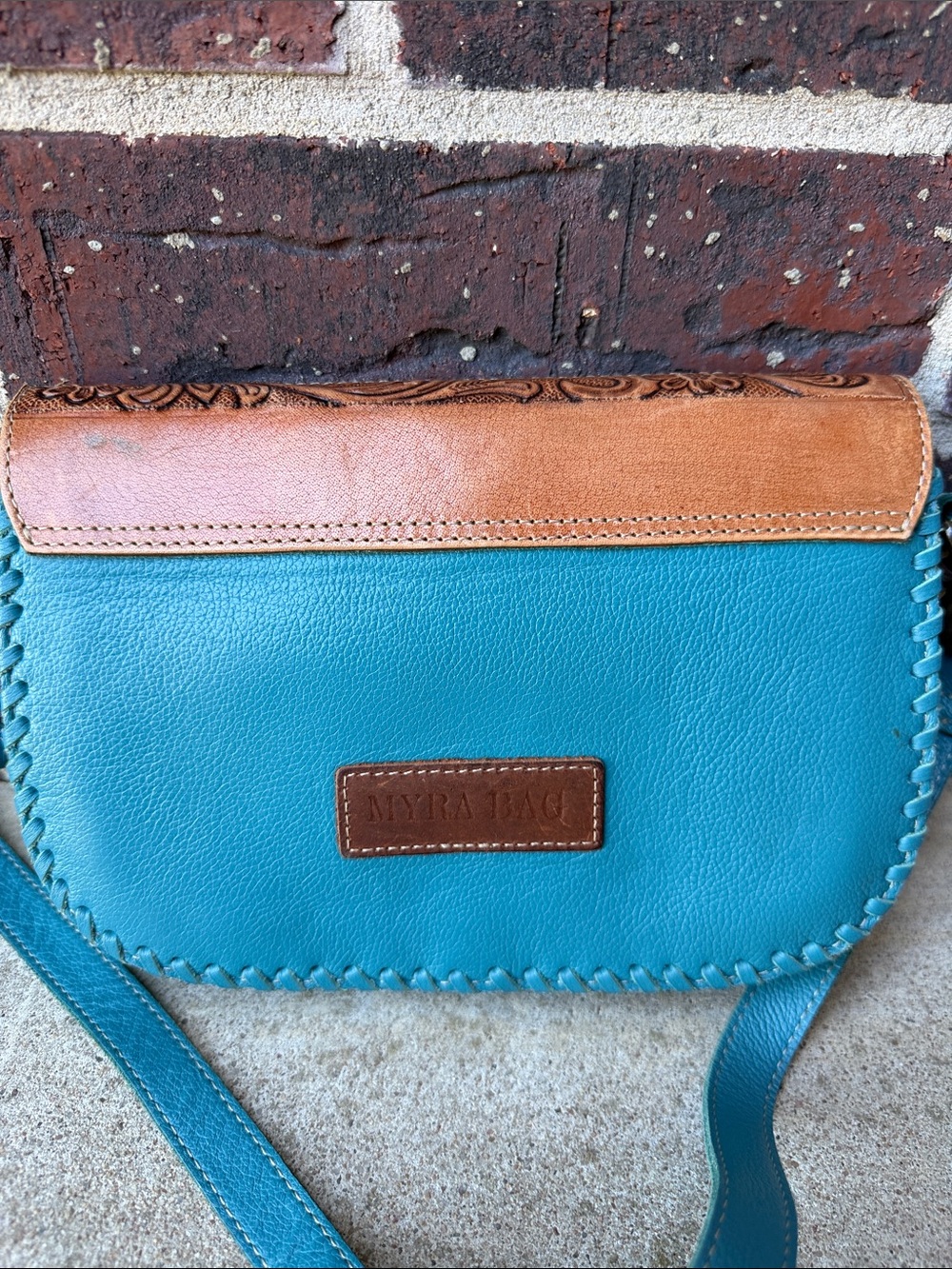 Myra Pine Valley Hand-Tooled Bag - Picture 3 of 7